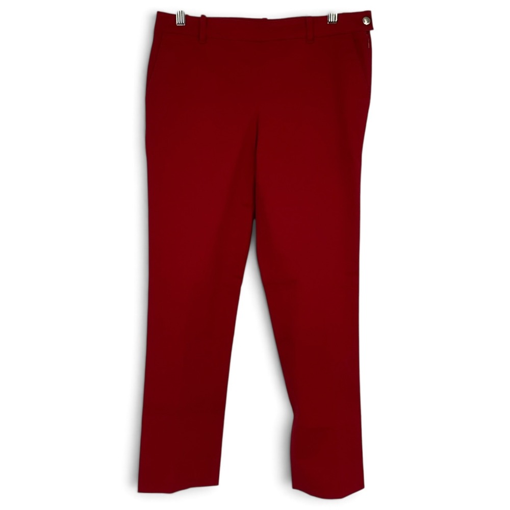 Lauren Ralph Lauren Red Side Zip Straight Leg Pants Trousers Womens 6